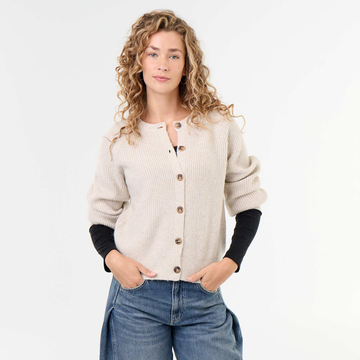 Chunky Knit Cardigan GREY