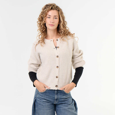 Chunky Knit Cardigan GREY