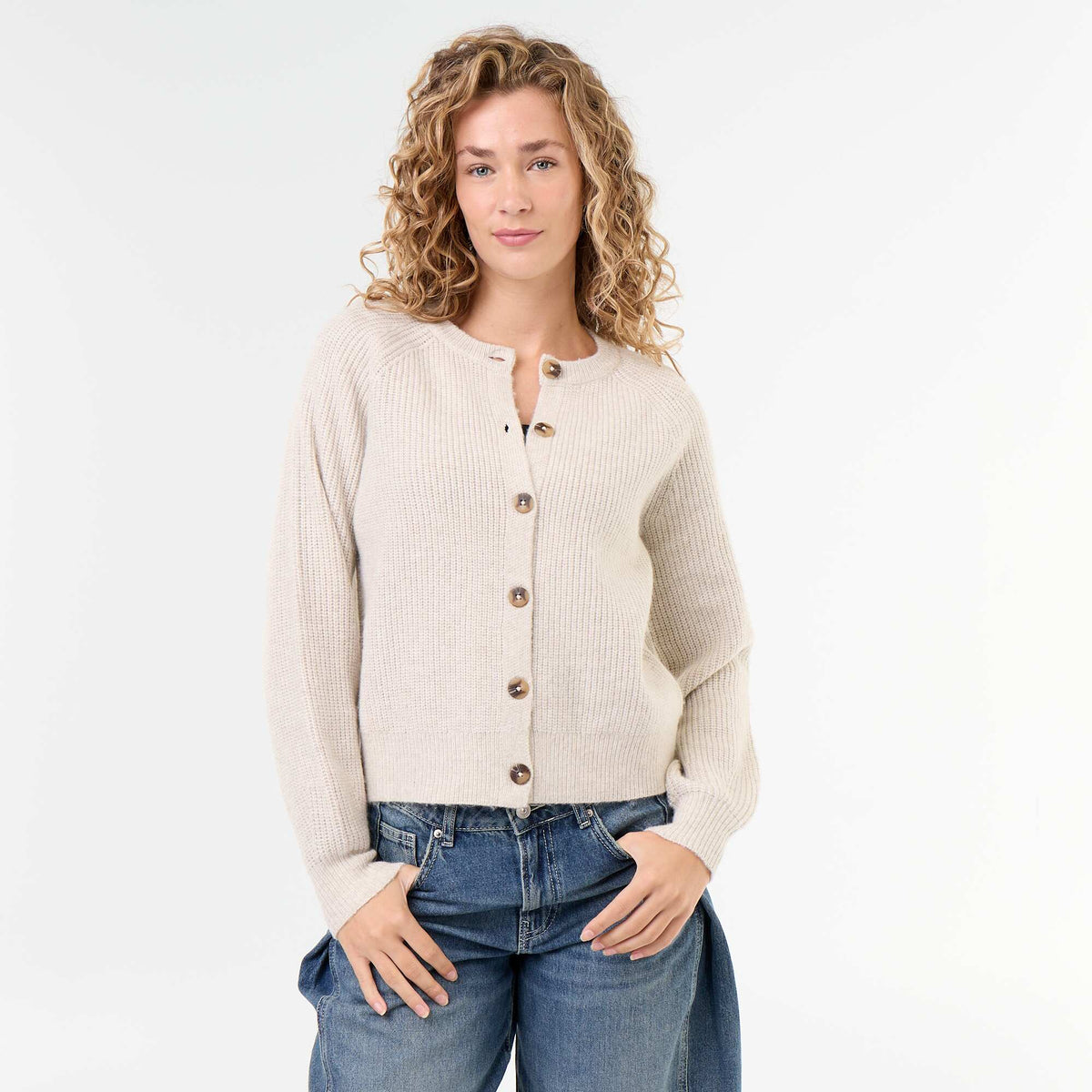 Chunky Knit Cardigan GREY