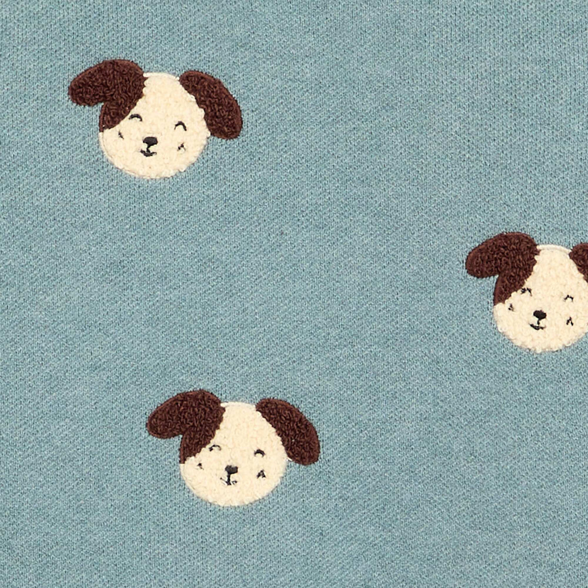 Compact Knit Sweater with Animal Embroideries BLUE