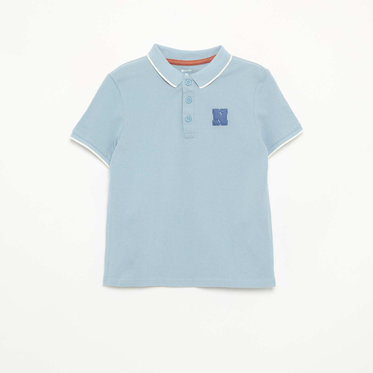 Piqué knit polo shirt BLUE