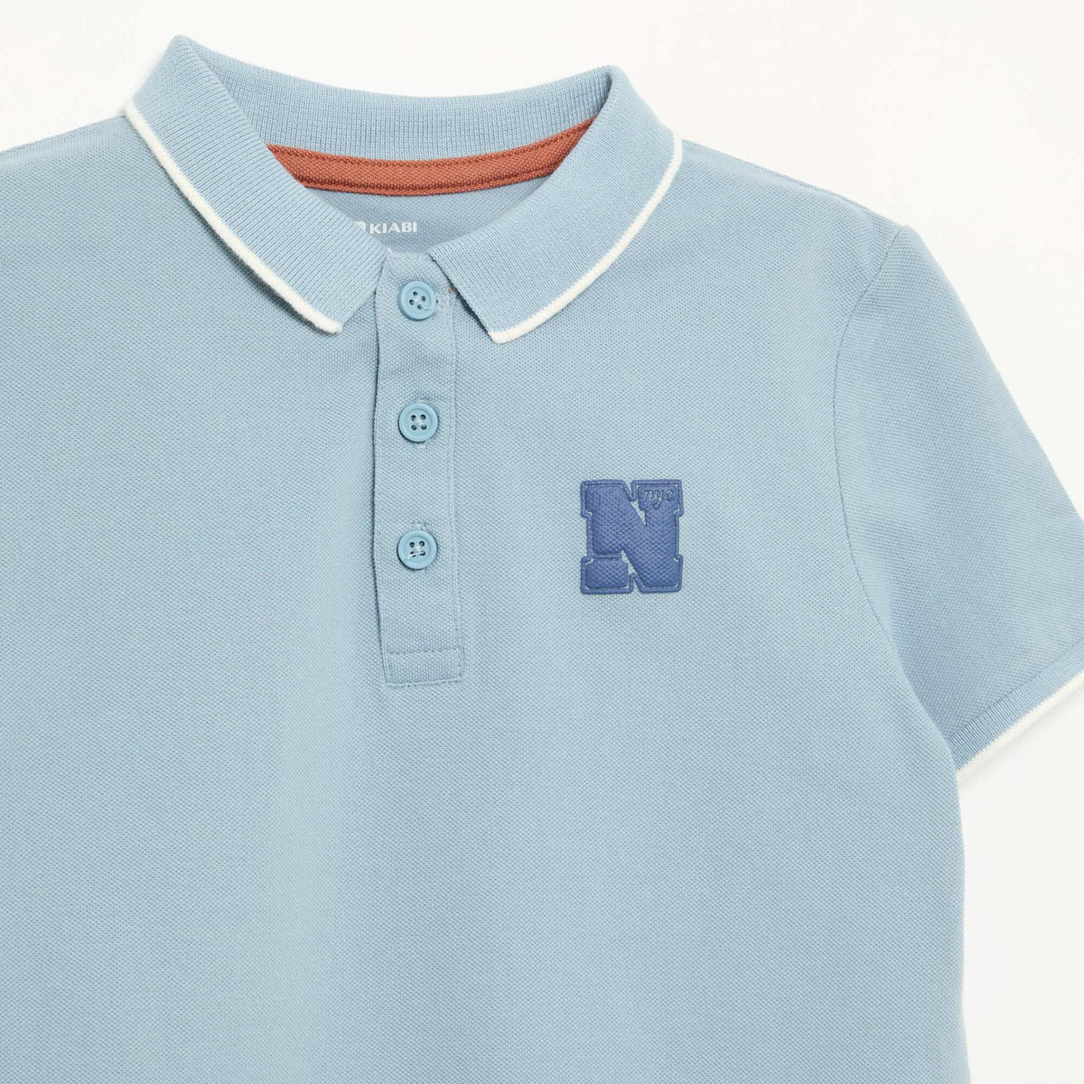 Piqué knit polo shirt BLUE