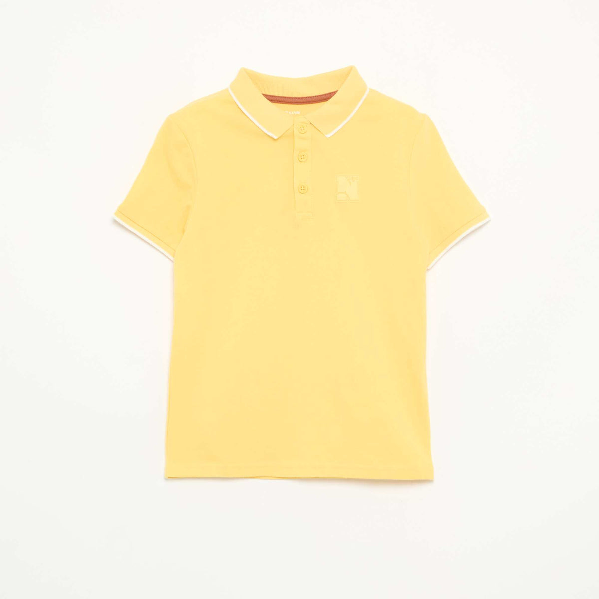 Piqué knit polo shirt YELLOW
