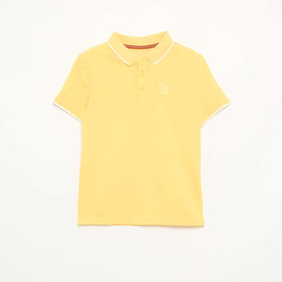 Piqué knit polo shirt YELLOW