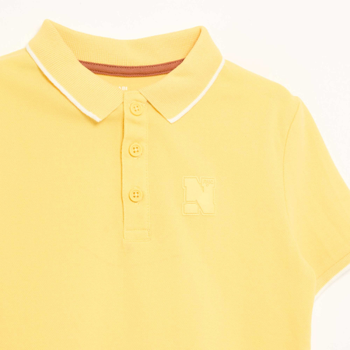 Piqué knit polo shirt YELLOW