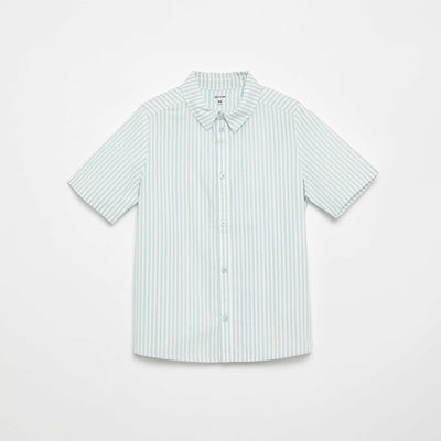 Striped Short-Sleeved Shirt BLUE