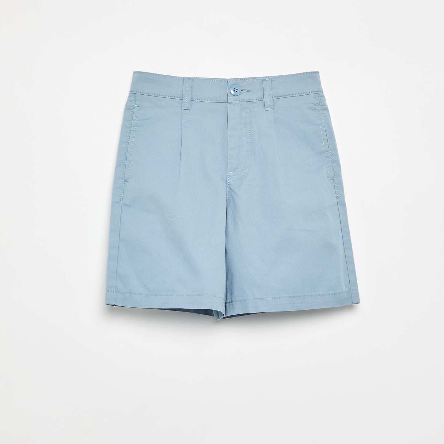 Plain Twill Bermuda Shorts BLUE