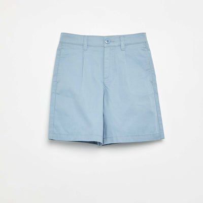 Plain Twill Bermuda Shorts BLUE