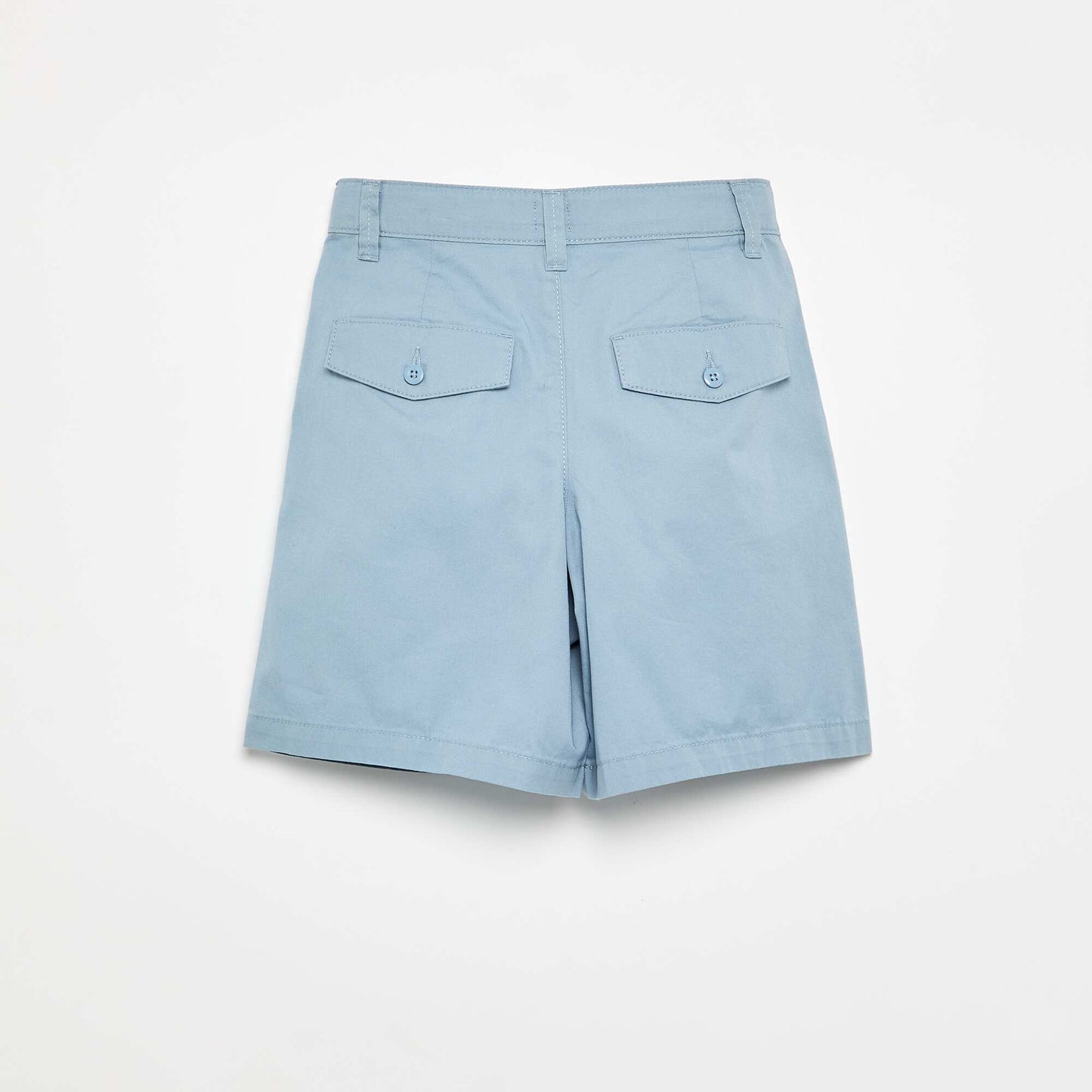 Plain Twill Bermuda Shorts BLUE