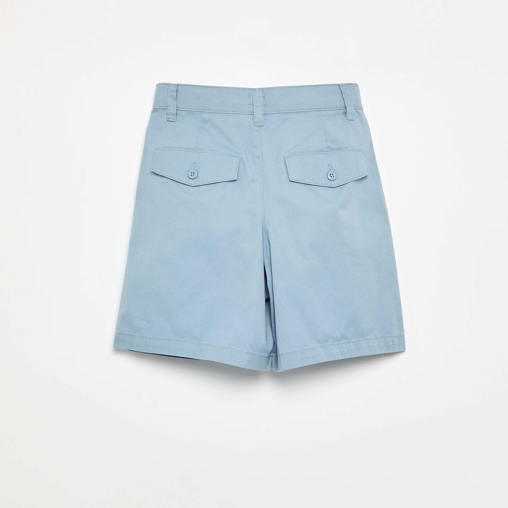 Plain Twill Bermuda Shorts BLUE
