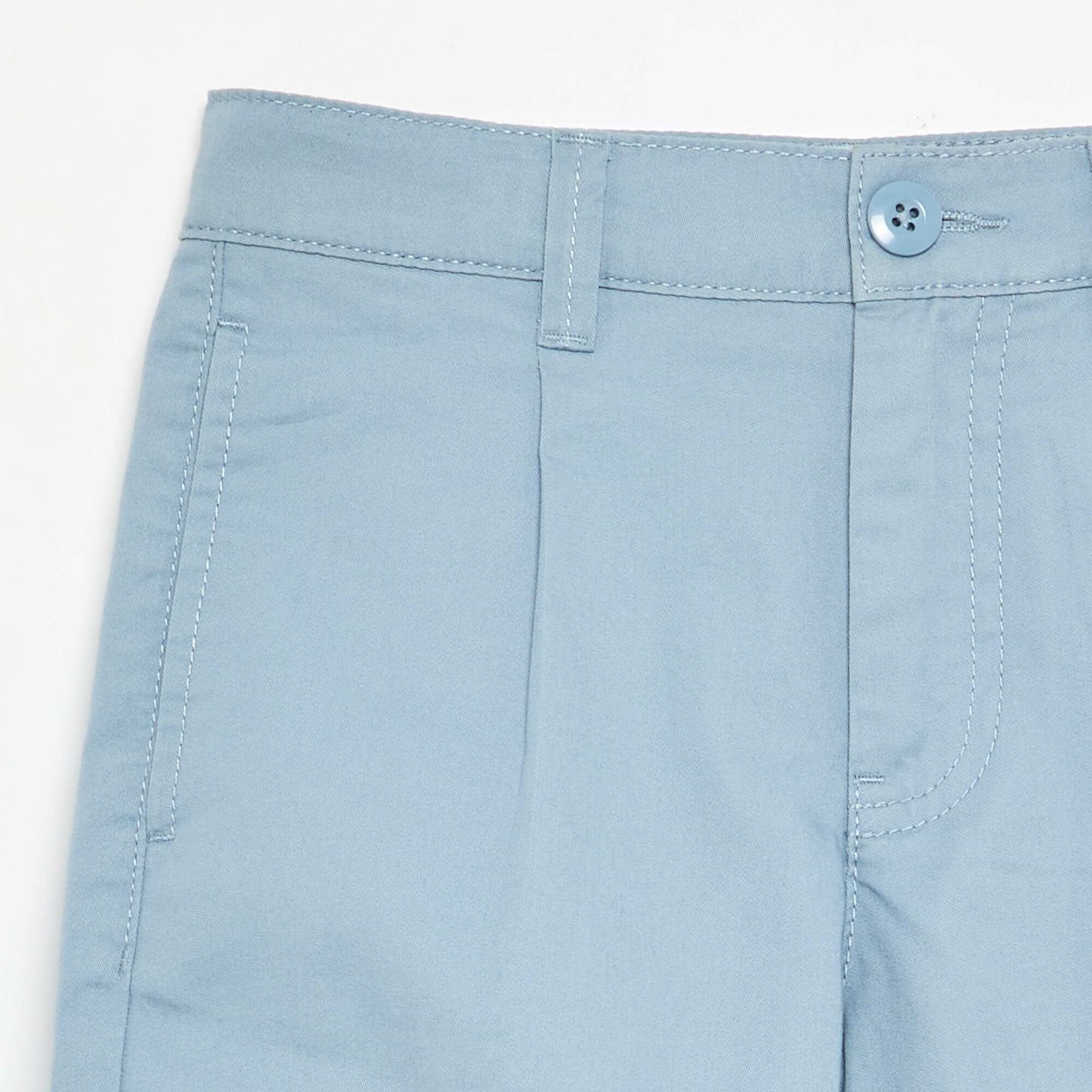 Plain Twill Bermuda Shorts BLUE