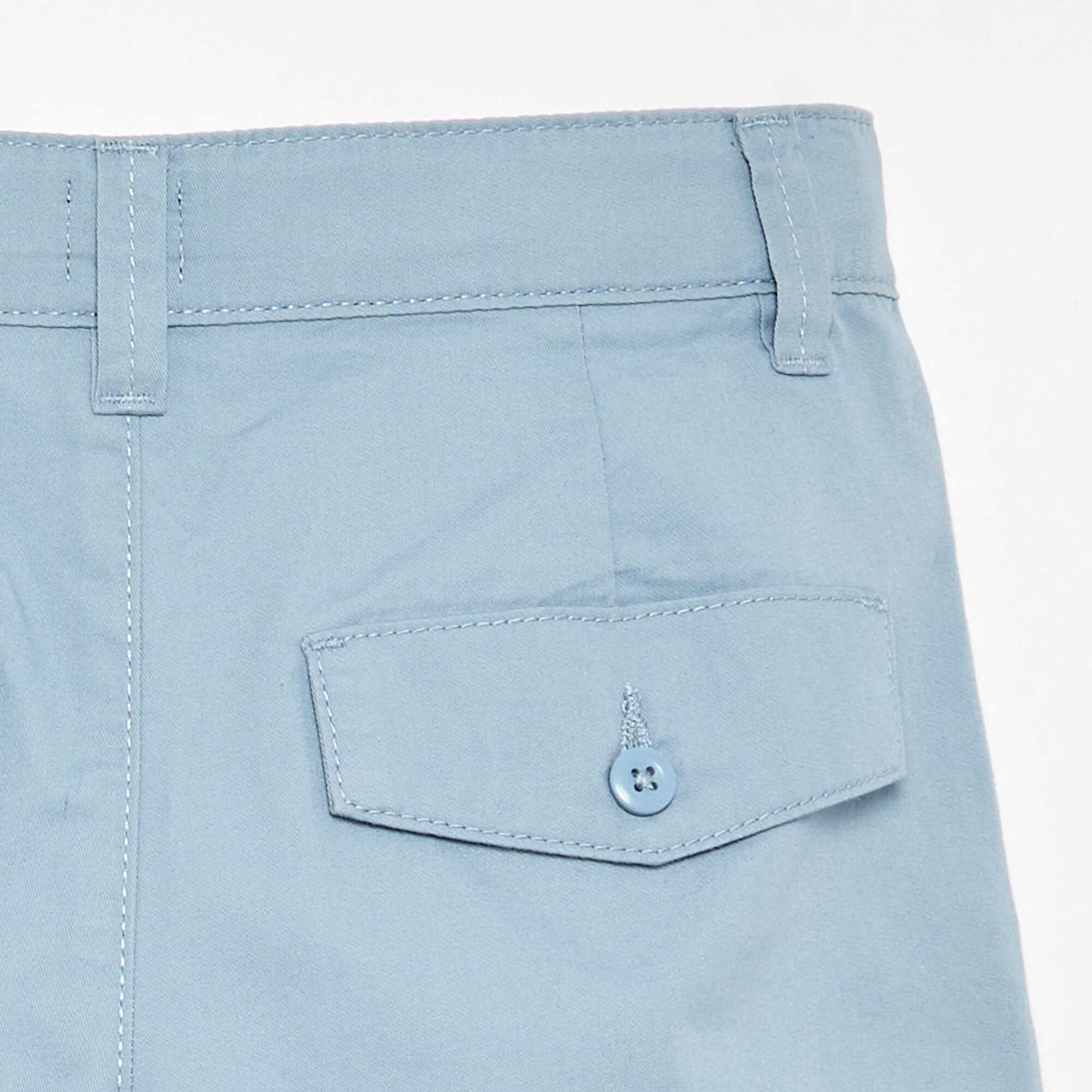 Plain Twill Bermuda Shorts BLUE