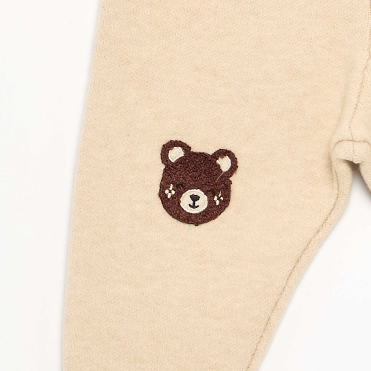 Plain knit trousers BEIGE