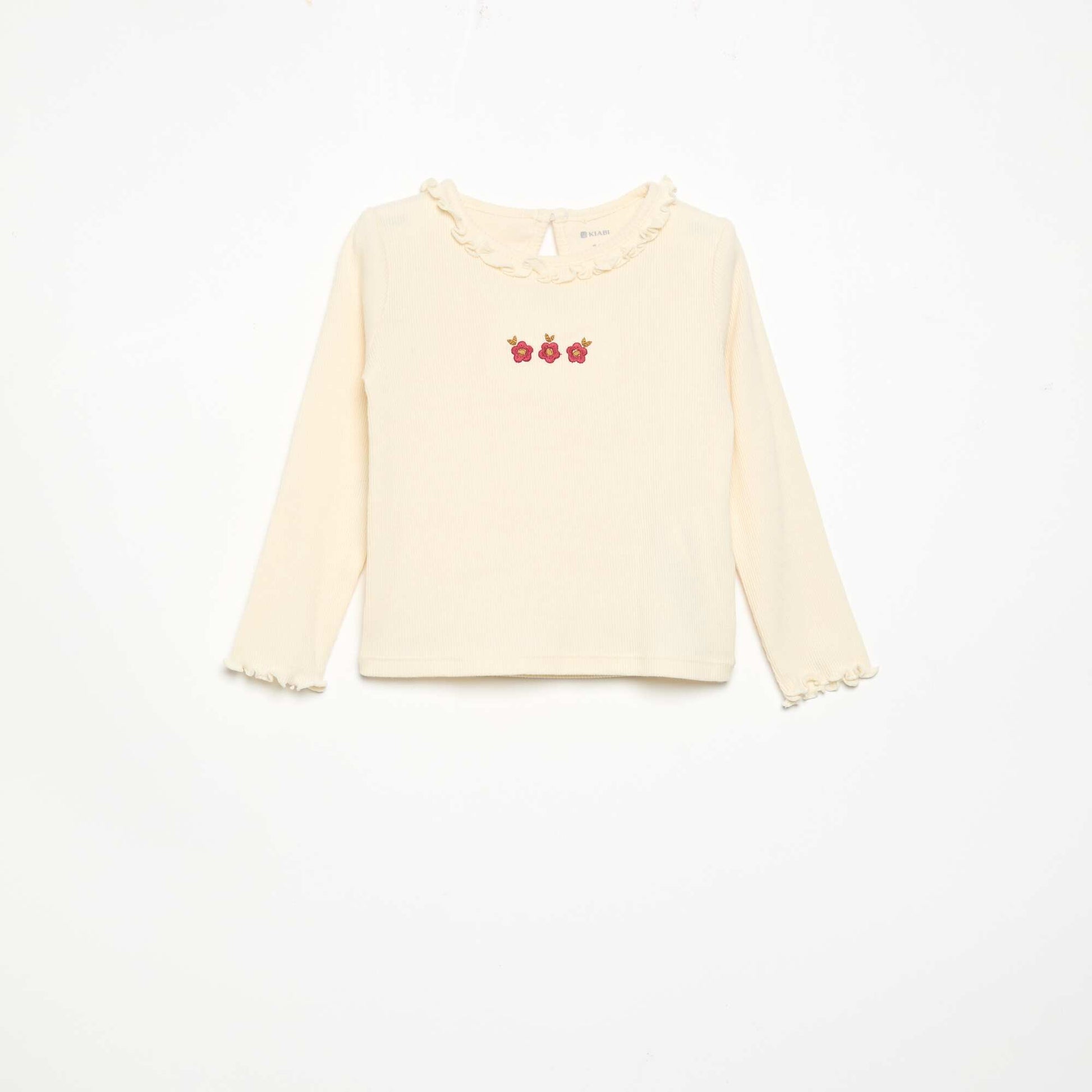 2-piece set - T-shirt + velvet trousers WHITE