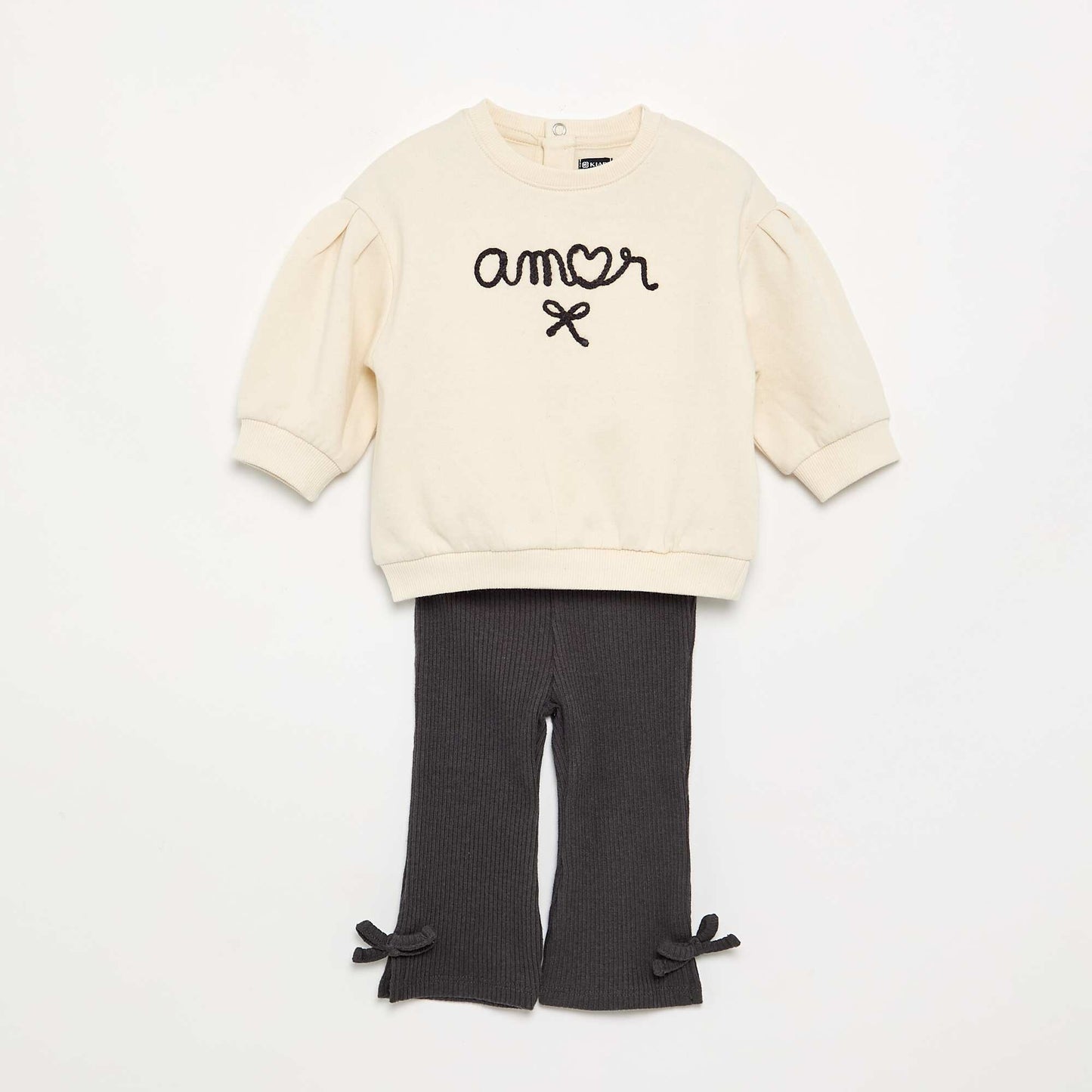 2-piece set - sweatshirt + pants BEIGE