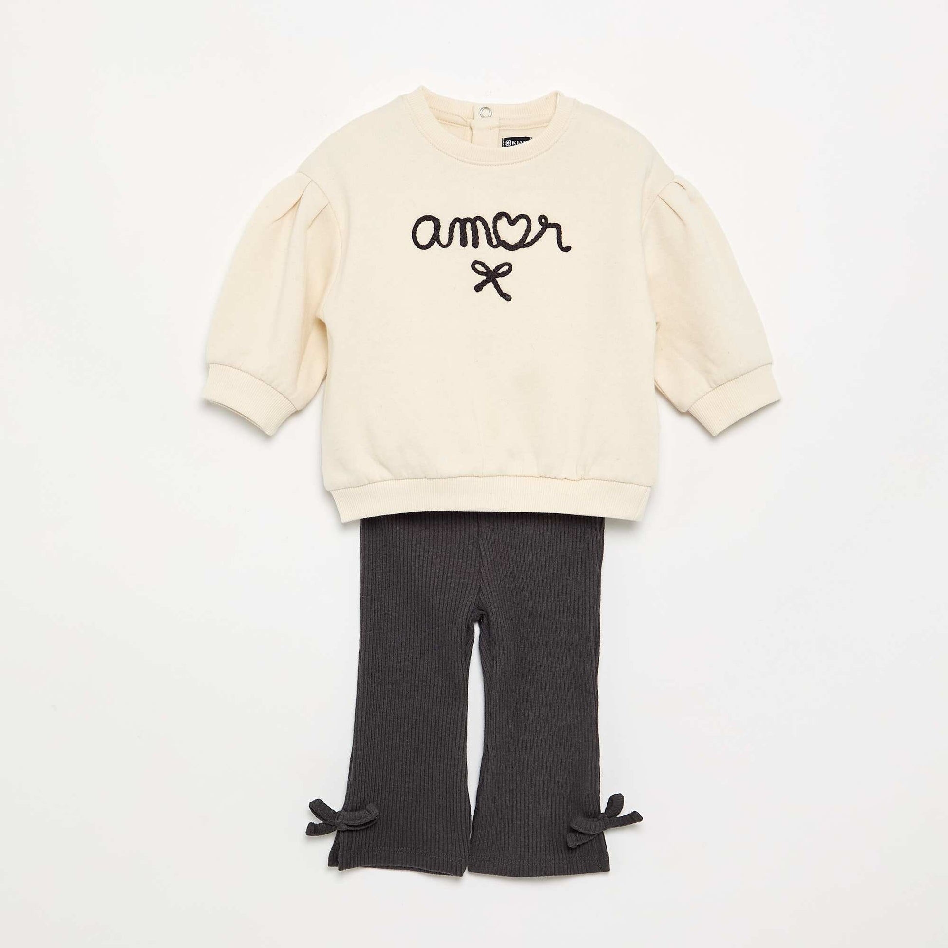 2-piece set - sweatshirt + pants BEIGE