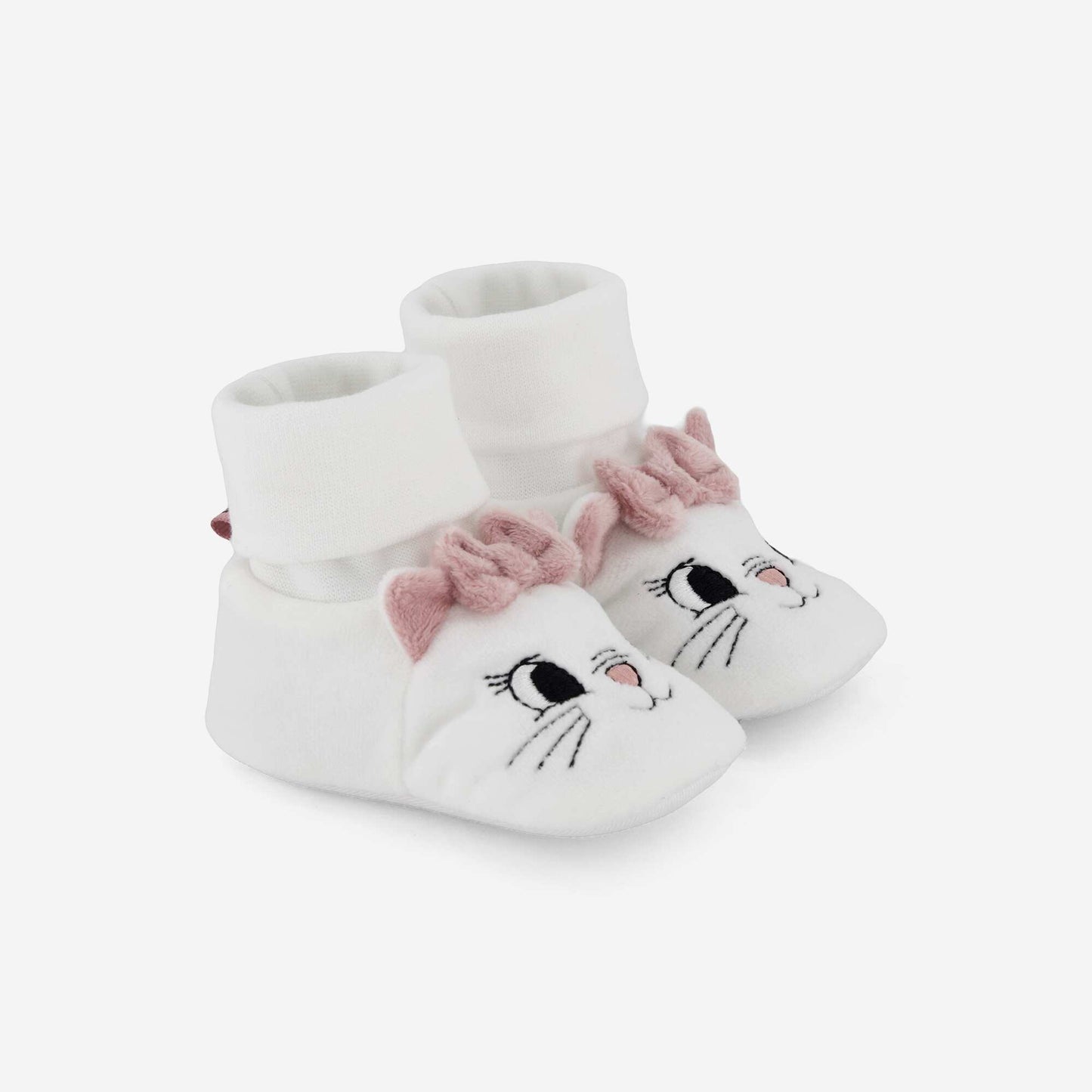 'Marie' High-Top Slippers WHITE
