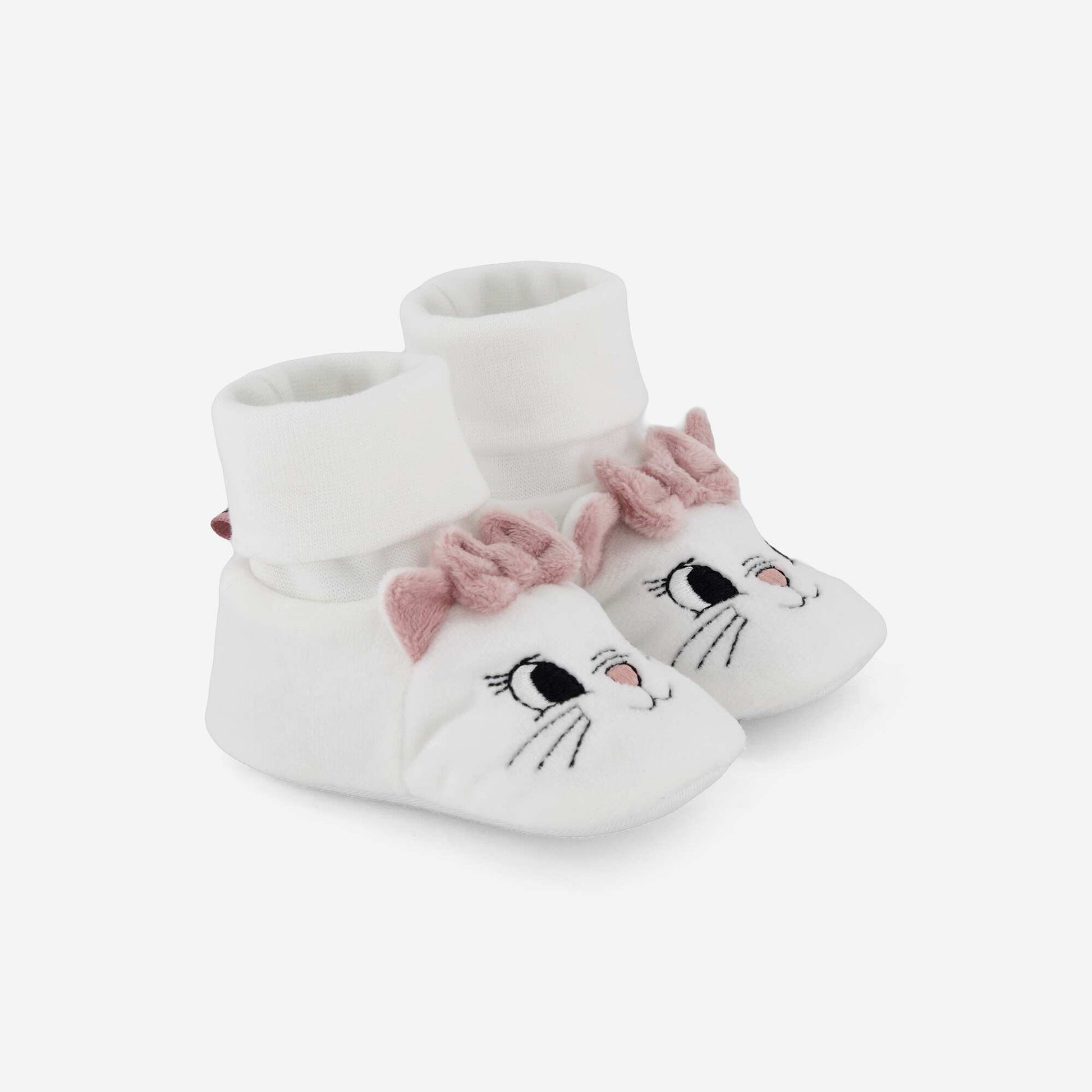 'Marie' High-Top Slippers WHITE