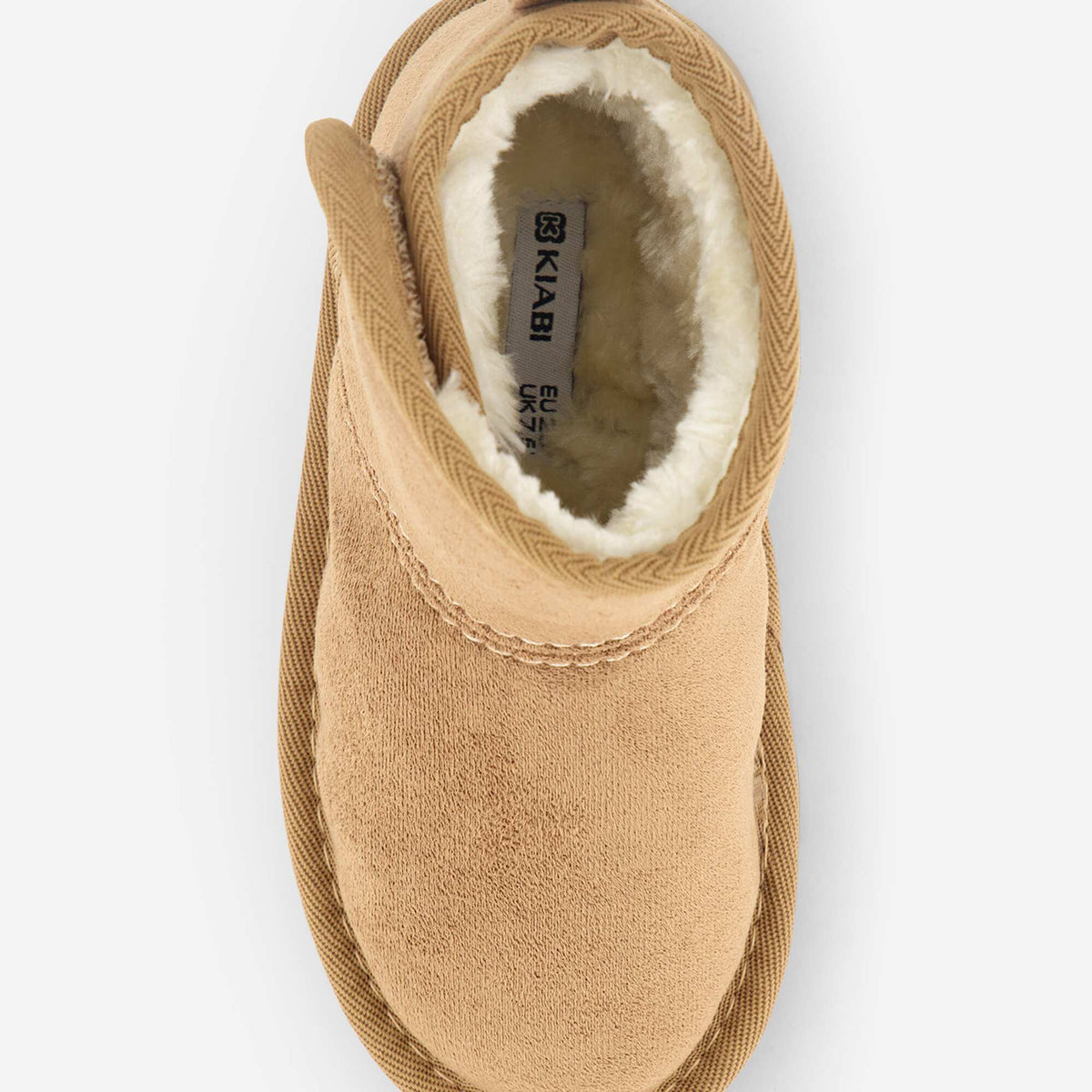 Faux Suede Fur-Lined Boots BROWN