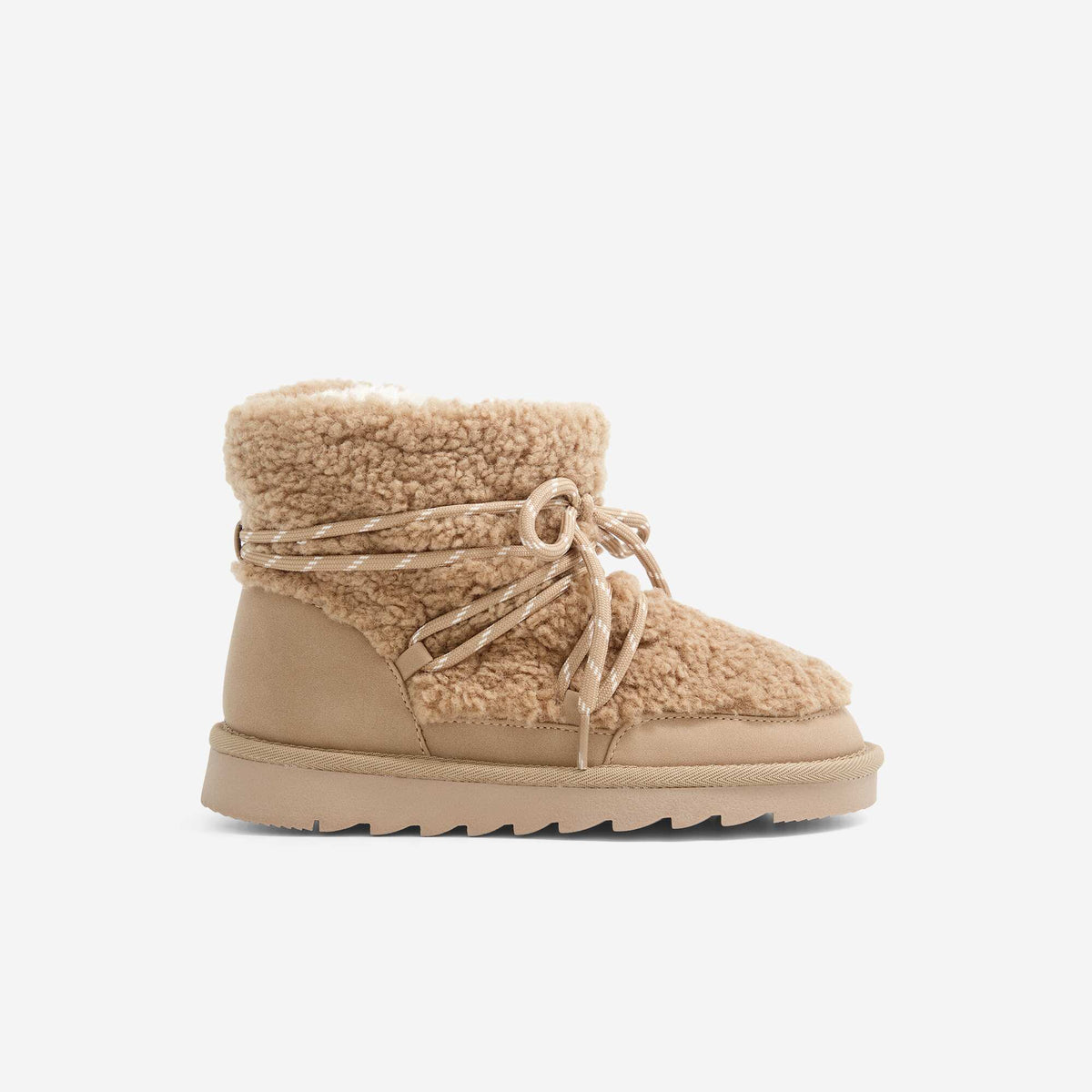 Fleece-lined mountain boots BROWN