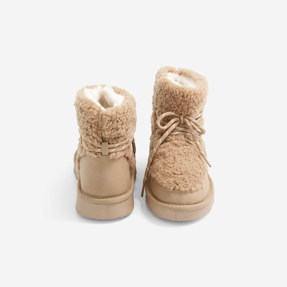 Fleece-lined mountain boots BROWN