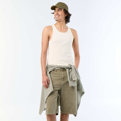 5-pocket denim shorts KHAKI