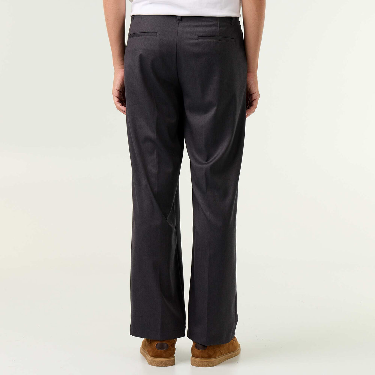 Solid wide-leg trousers GREY