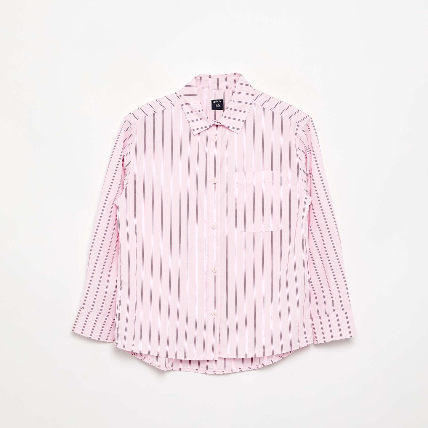 Long-sleeved cotton blouse PINK