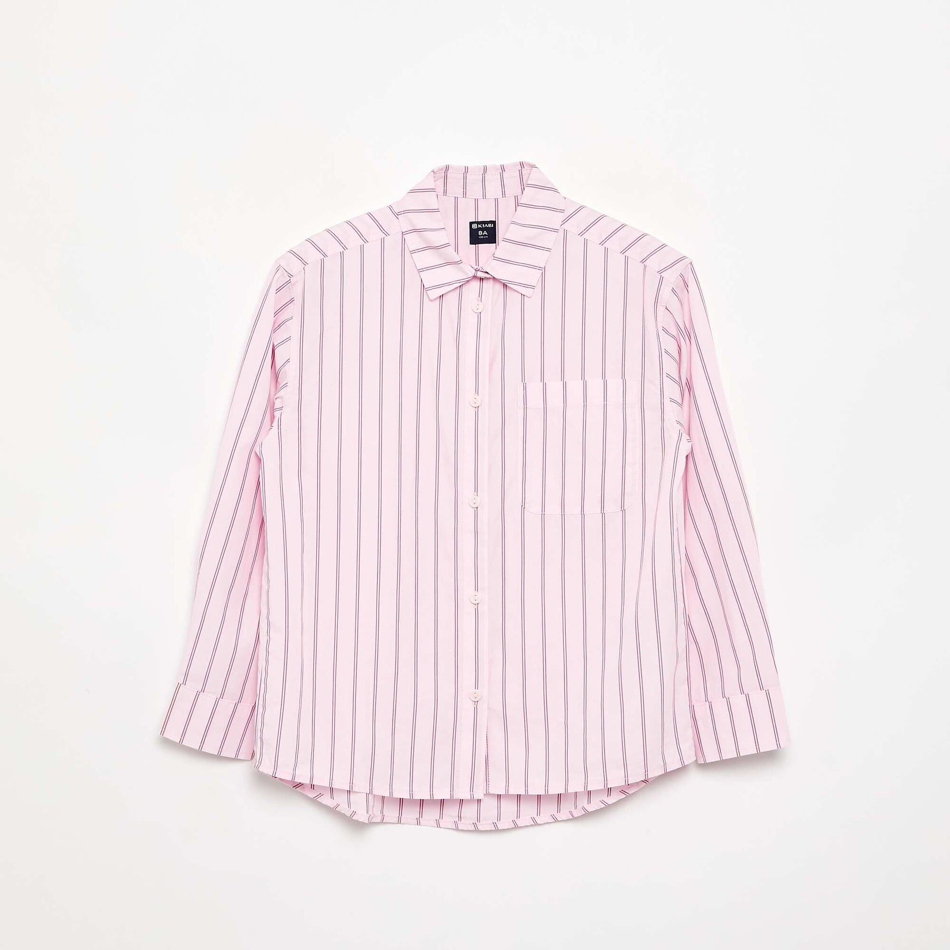 Long-sleeved cotton blouse PINK