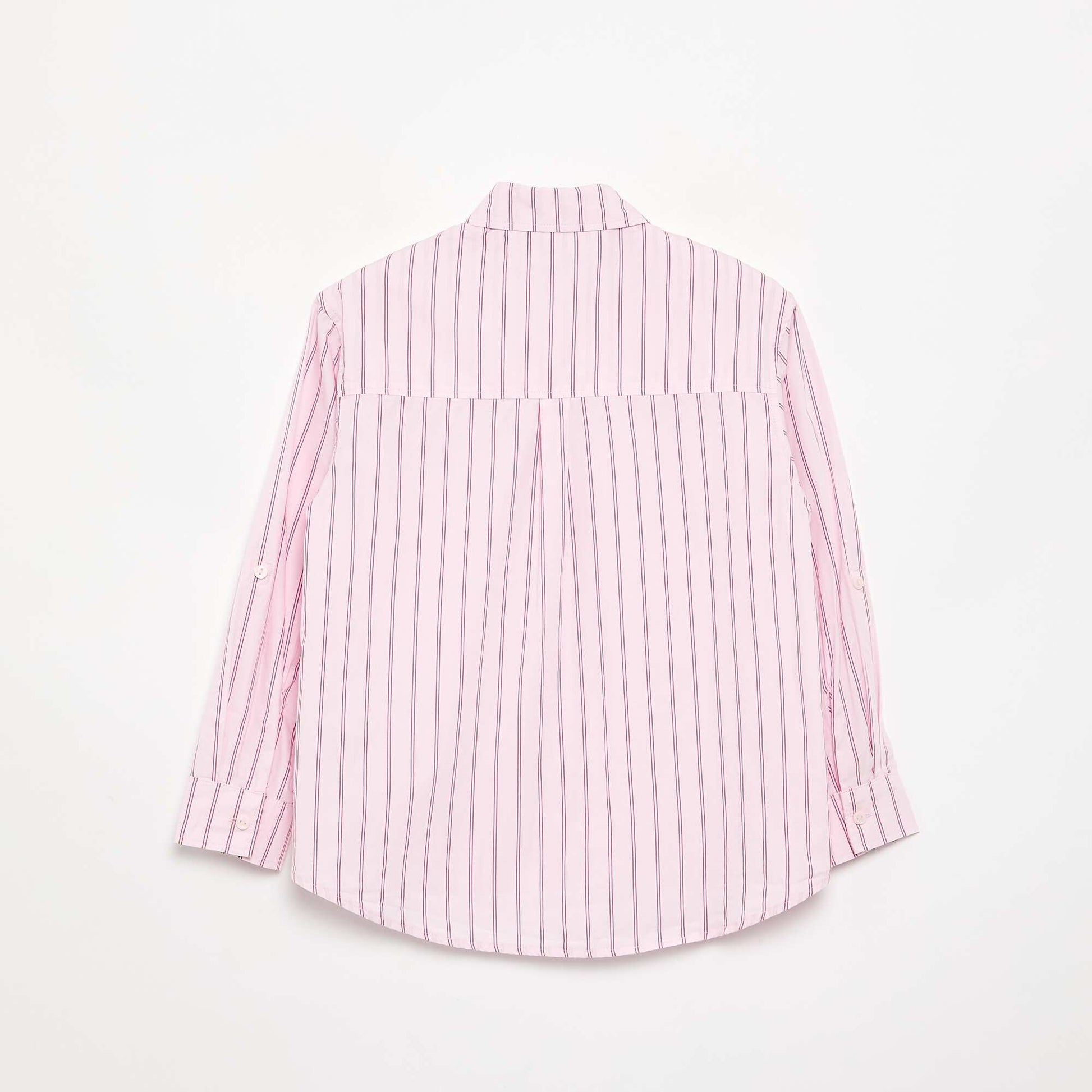 Long-sleeved cotton blouse PINK