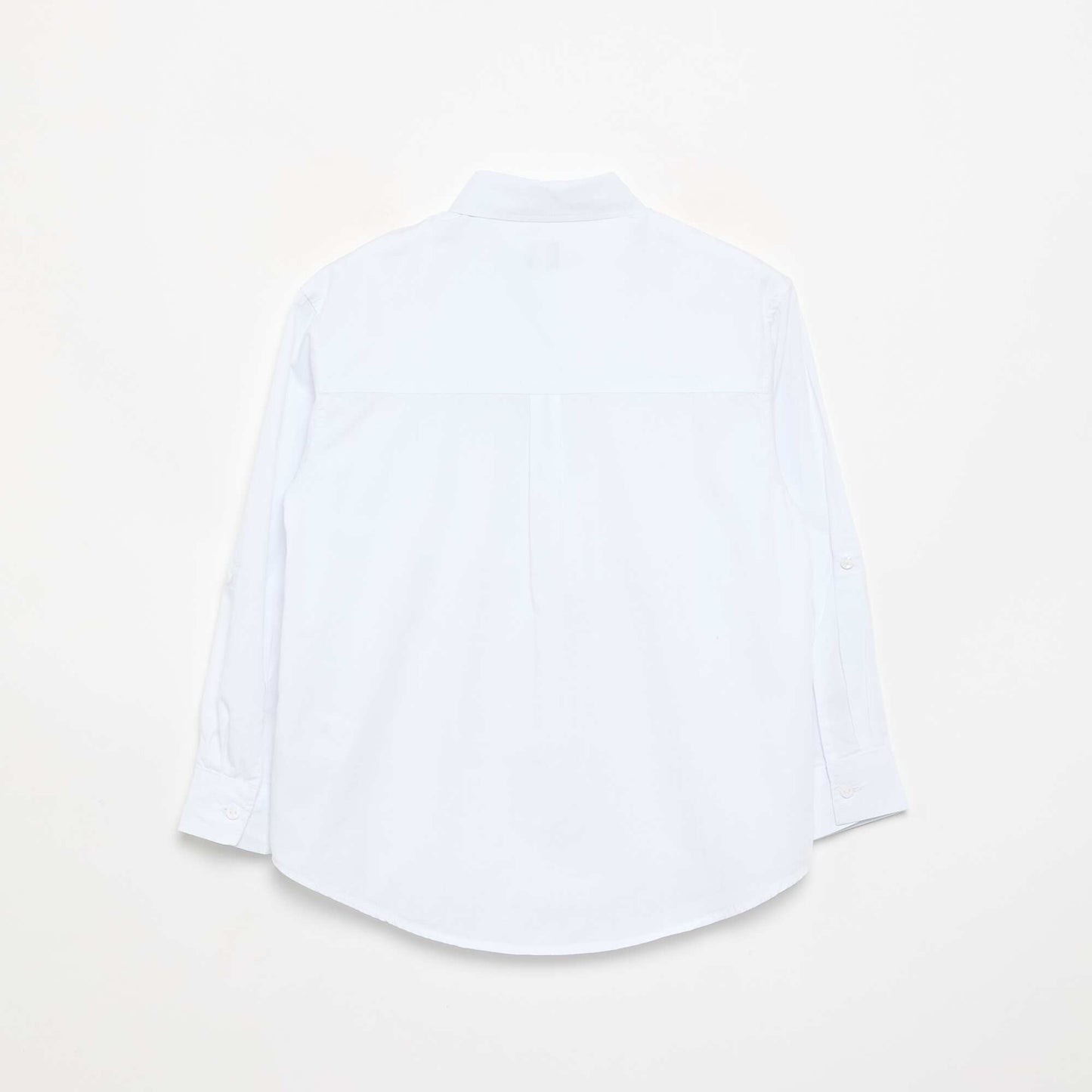 Long-sleeved cotton blouse WHITE