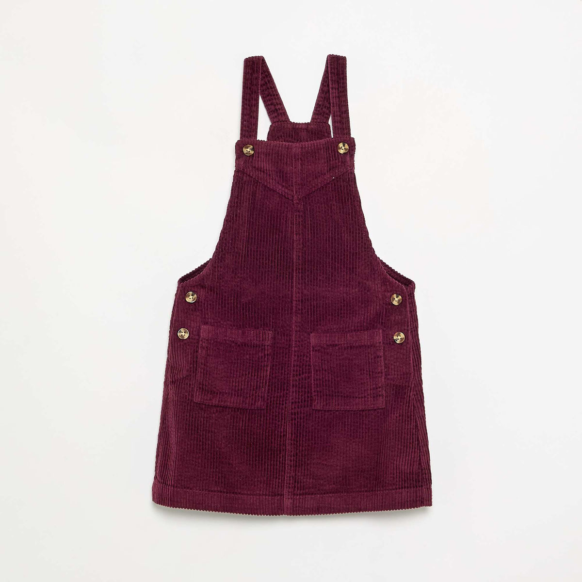 Corduroy Pinafore Dress PINK