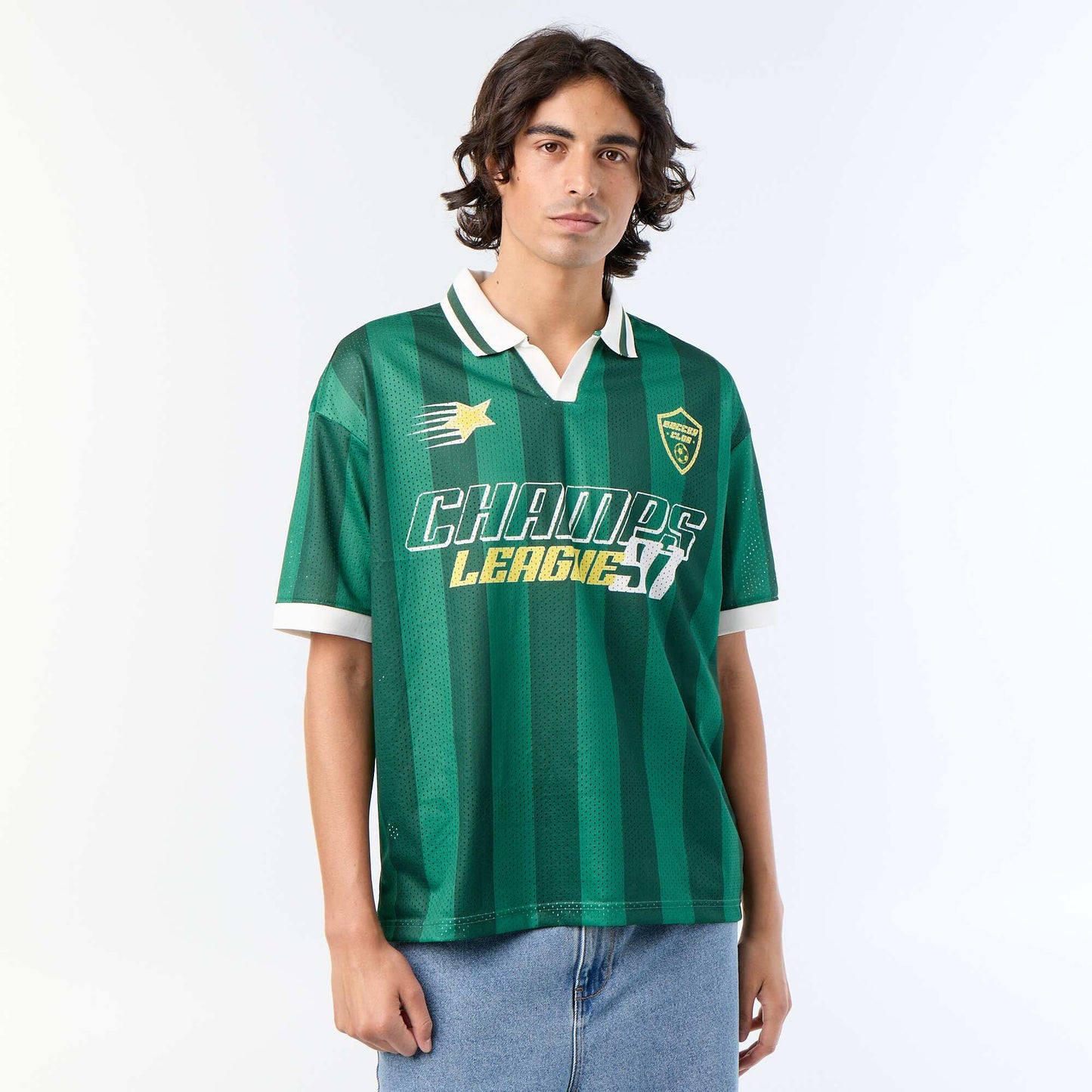 Sporty Polo Collar T-shirt GREEN