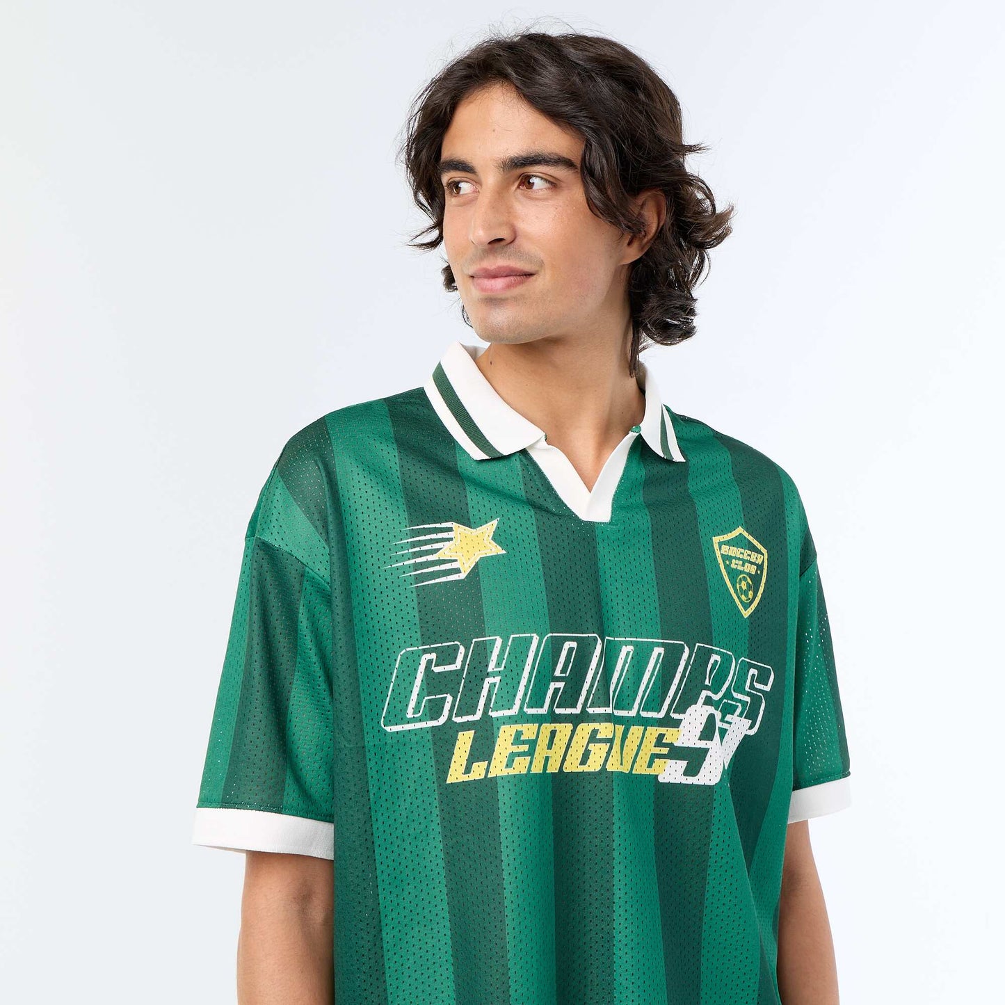 Sporty Polo Collar T-shirt GREEN
