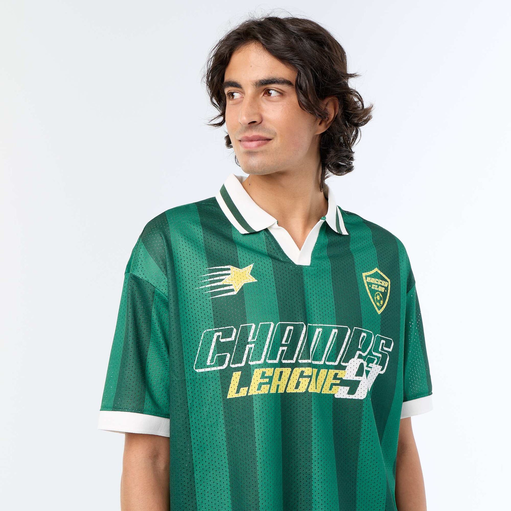 Sporty Polo Collar T-shirt GREEN