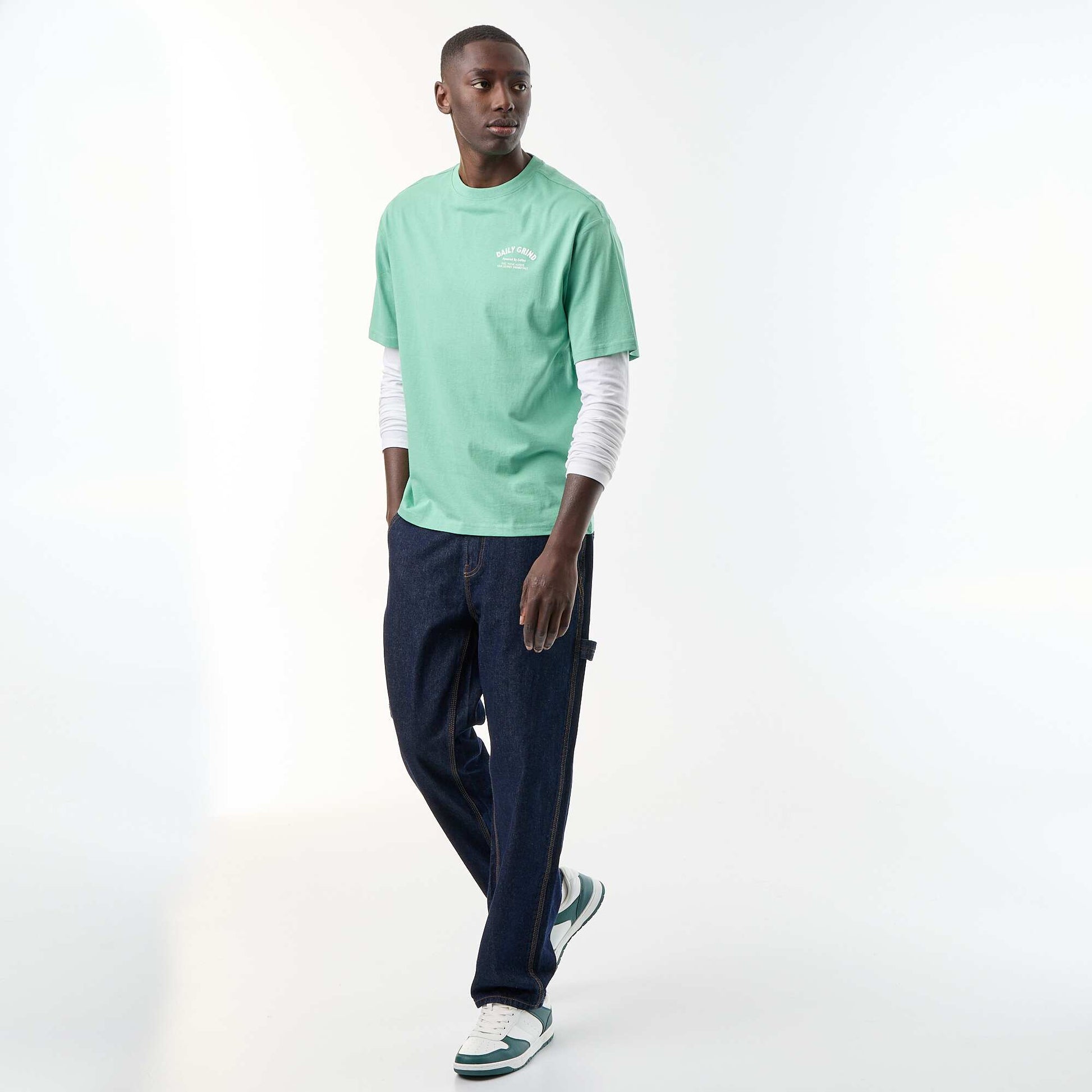 Embroidered Short-Sleeve T-Shirt GREEN