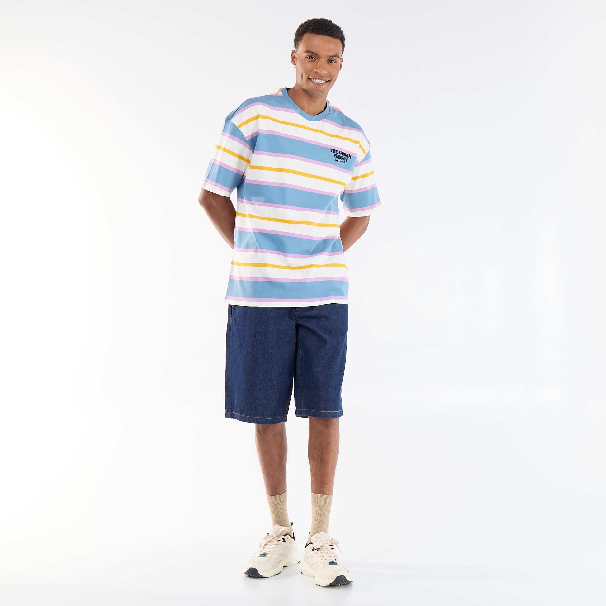 Striped Short-Sleeve T-Shirt BLUE