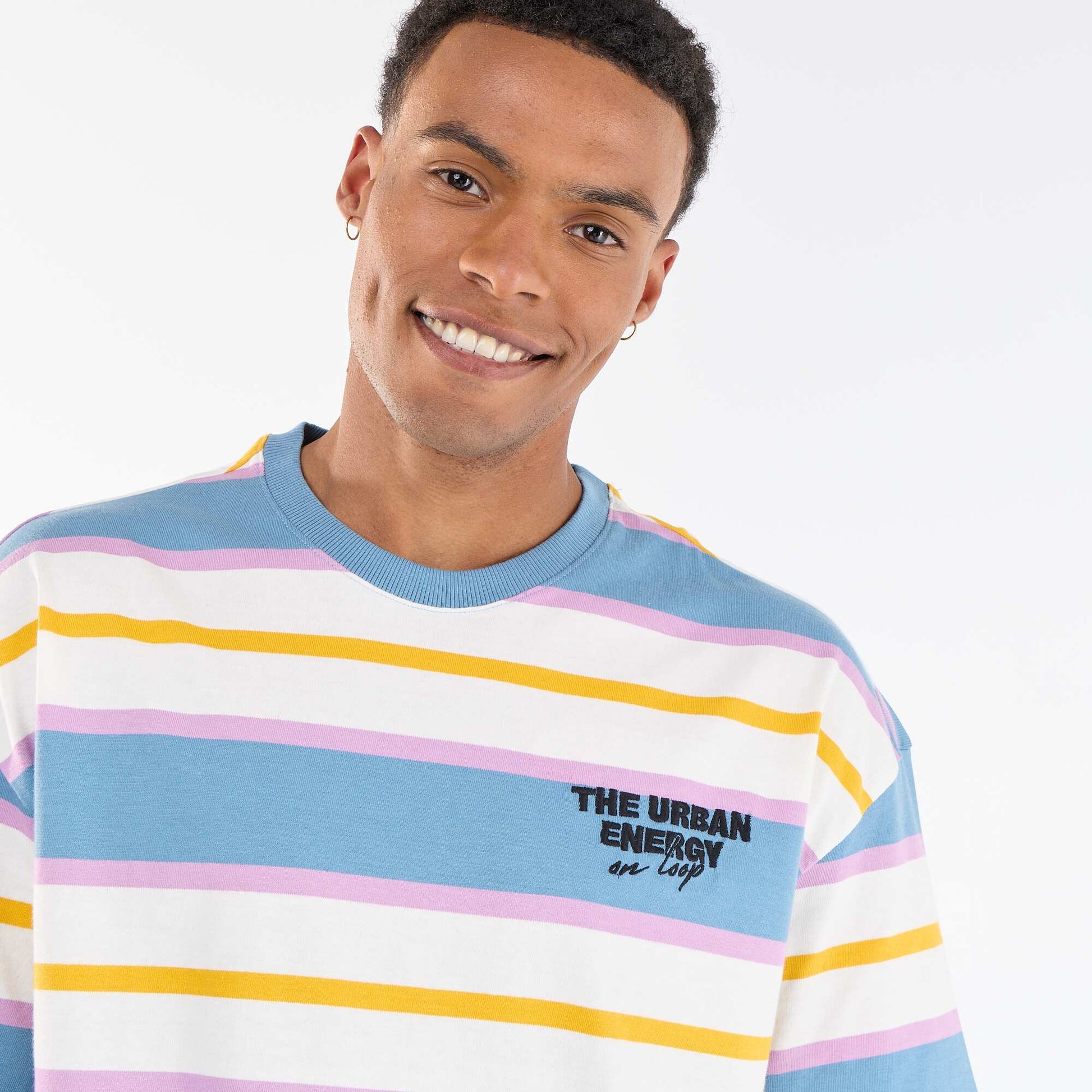Striped Short-Sleeve T-Shirt BLUE