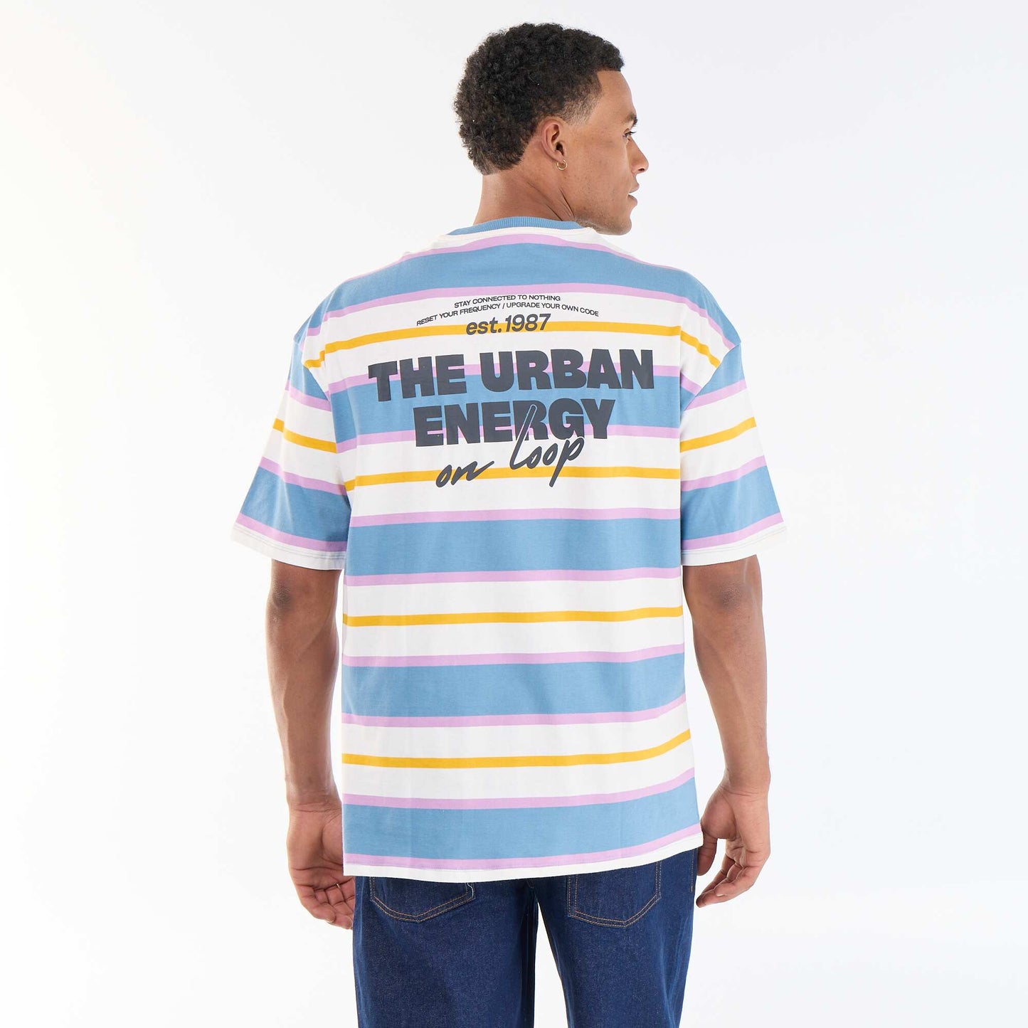 Striped Short-Sleeve T-Shirt BLUE