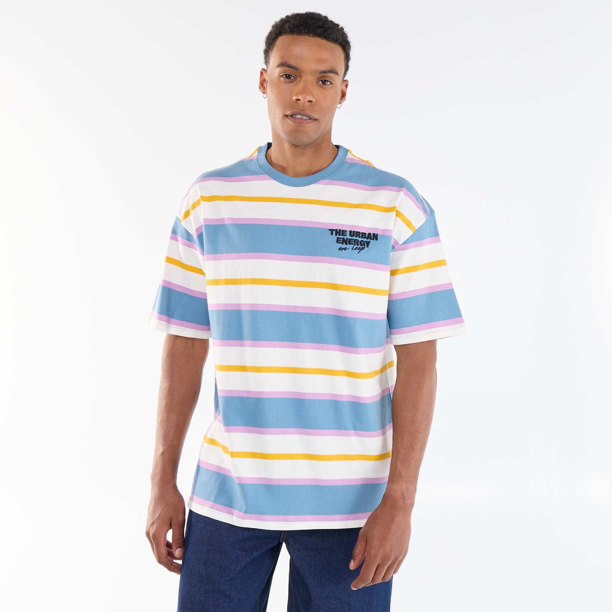Striped Short-Sleeve T-Shirt BLUE
