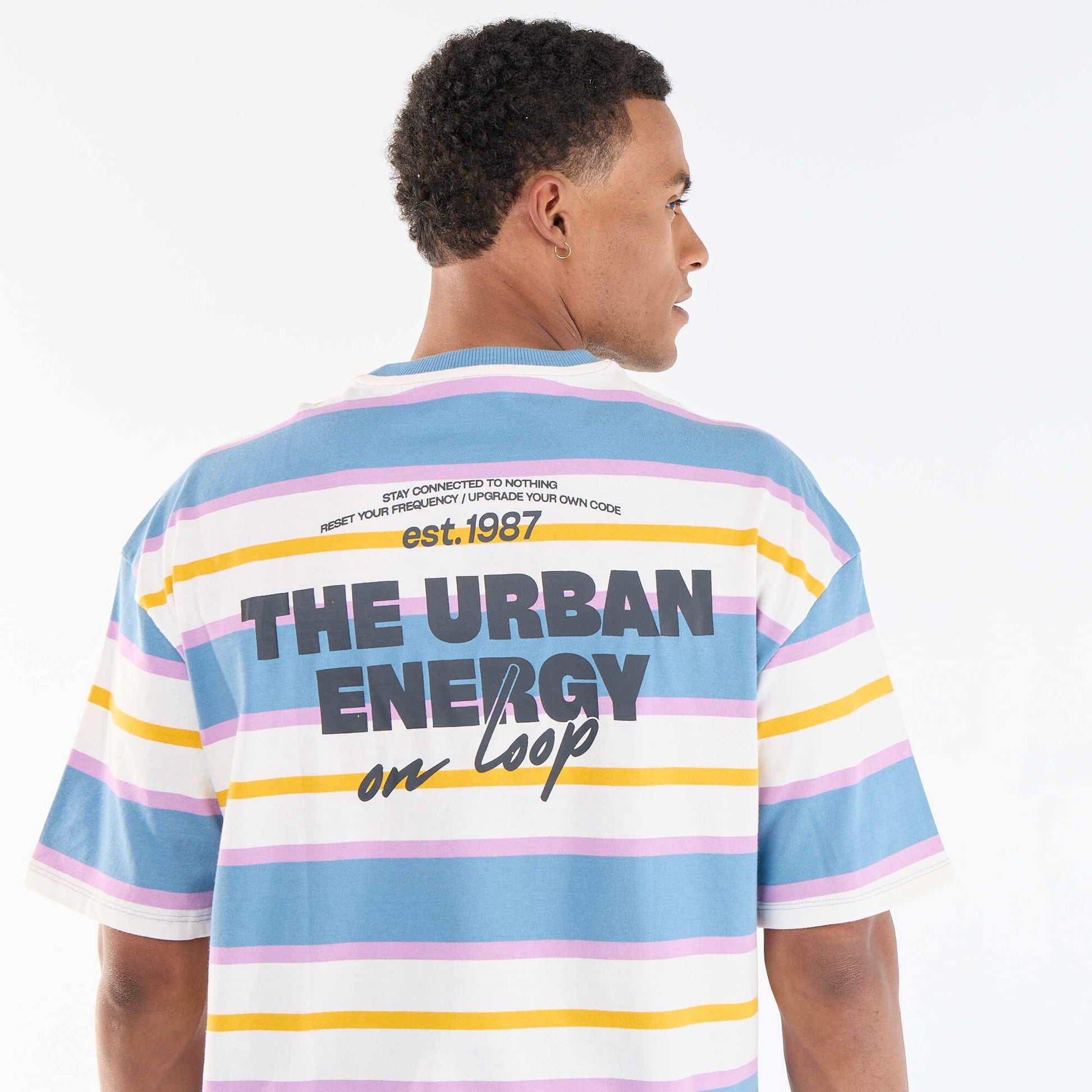 Striped Short-Sleeve T-Shirt BLUE
