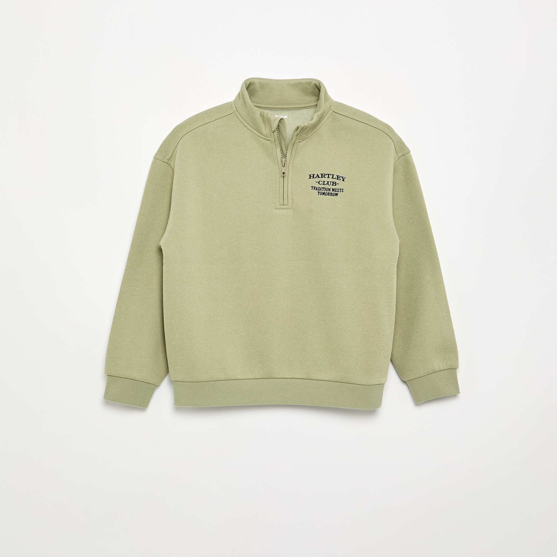 Quarter-Zip Fleece Sweatshirt GREEN