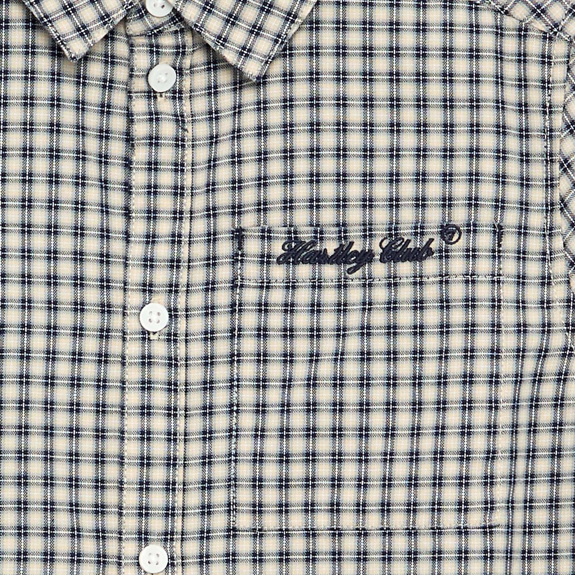 Checked flannel shirt WHITE