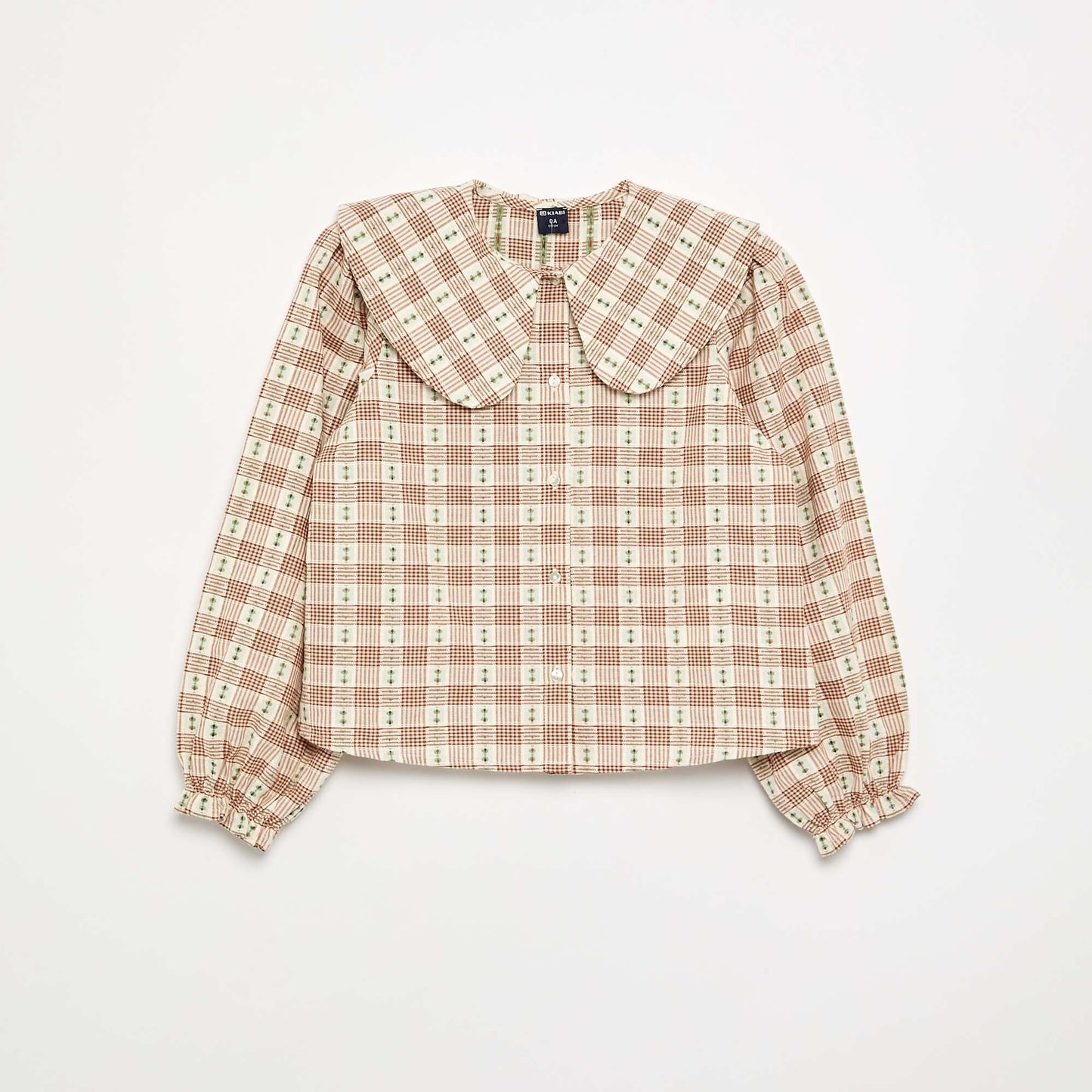 Patterned Plaid Blouse PINK