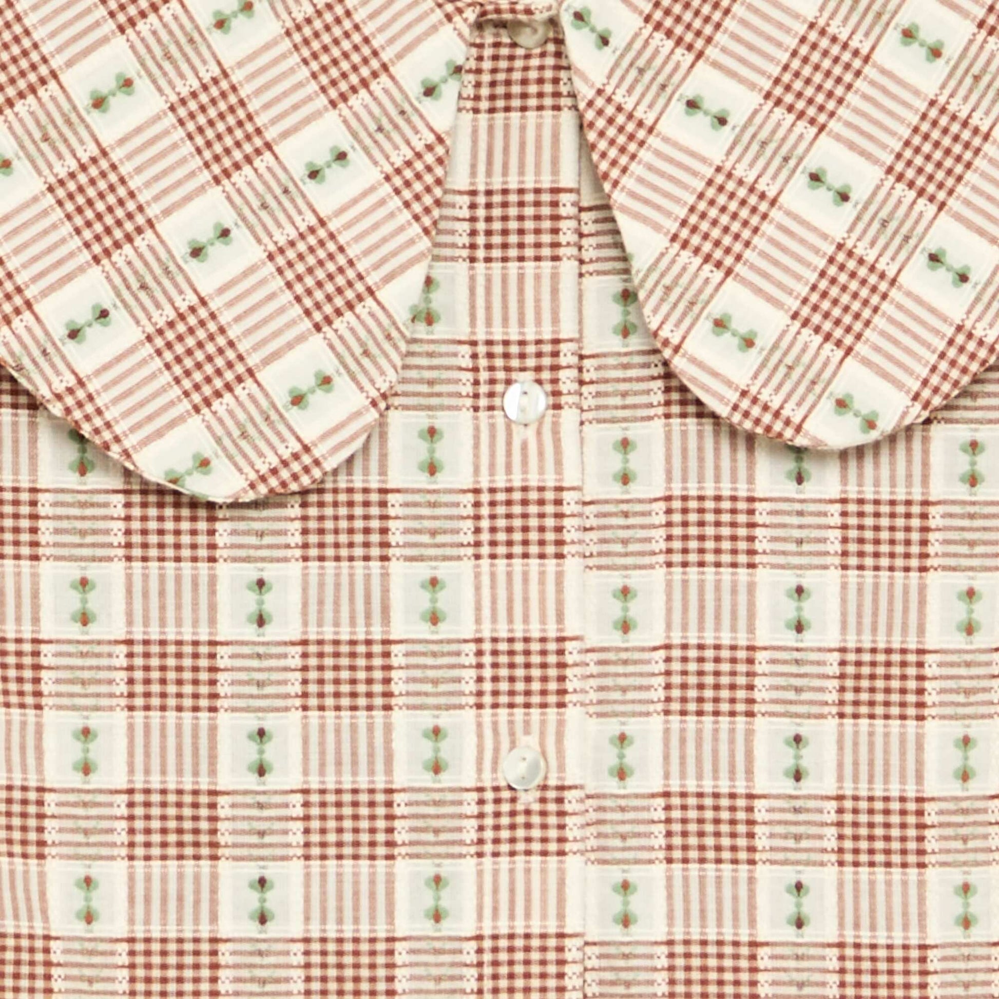 Patterned Plaid Blouse PINK