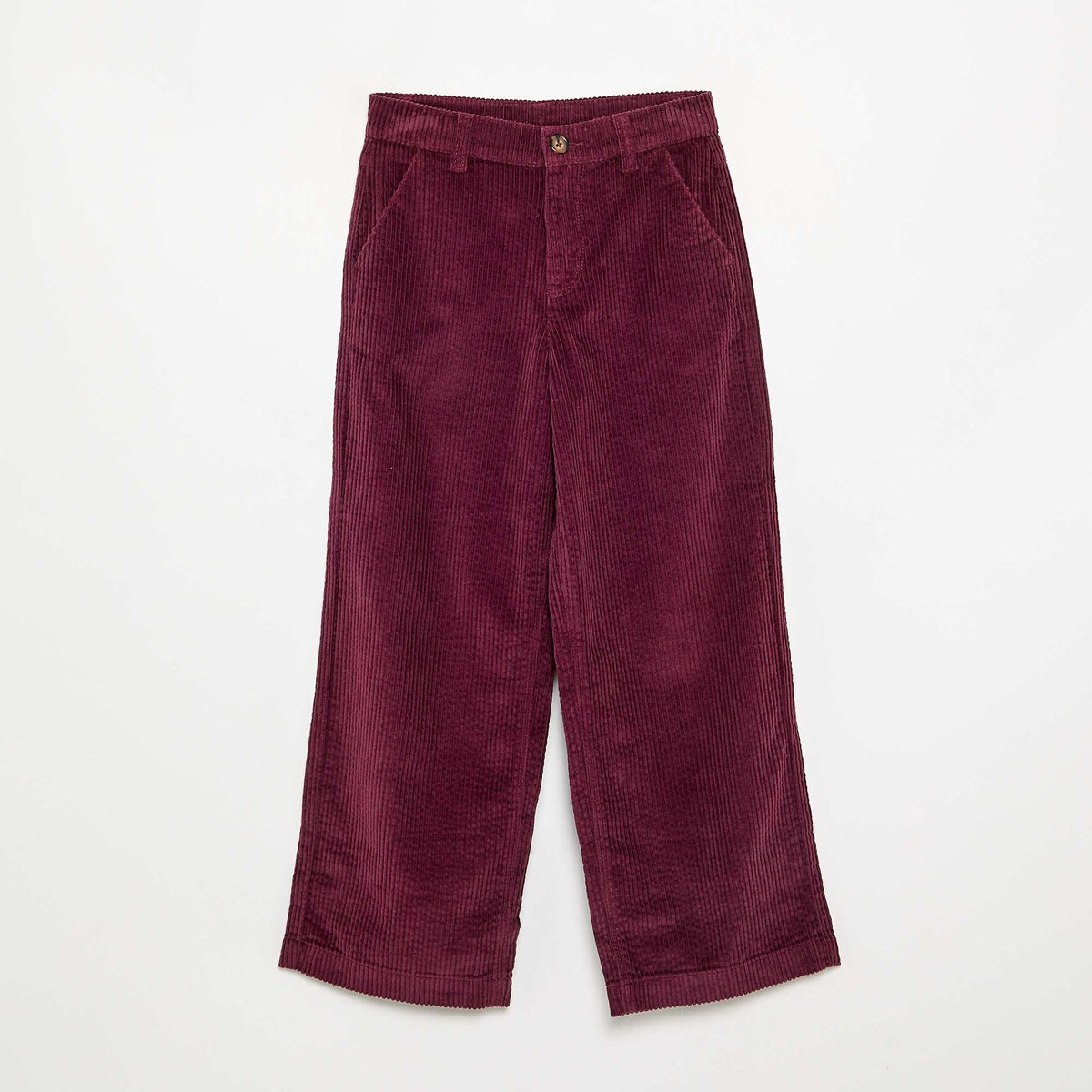 Wide Leg Corduroy Trousers PINK