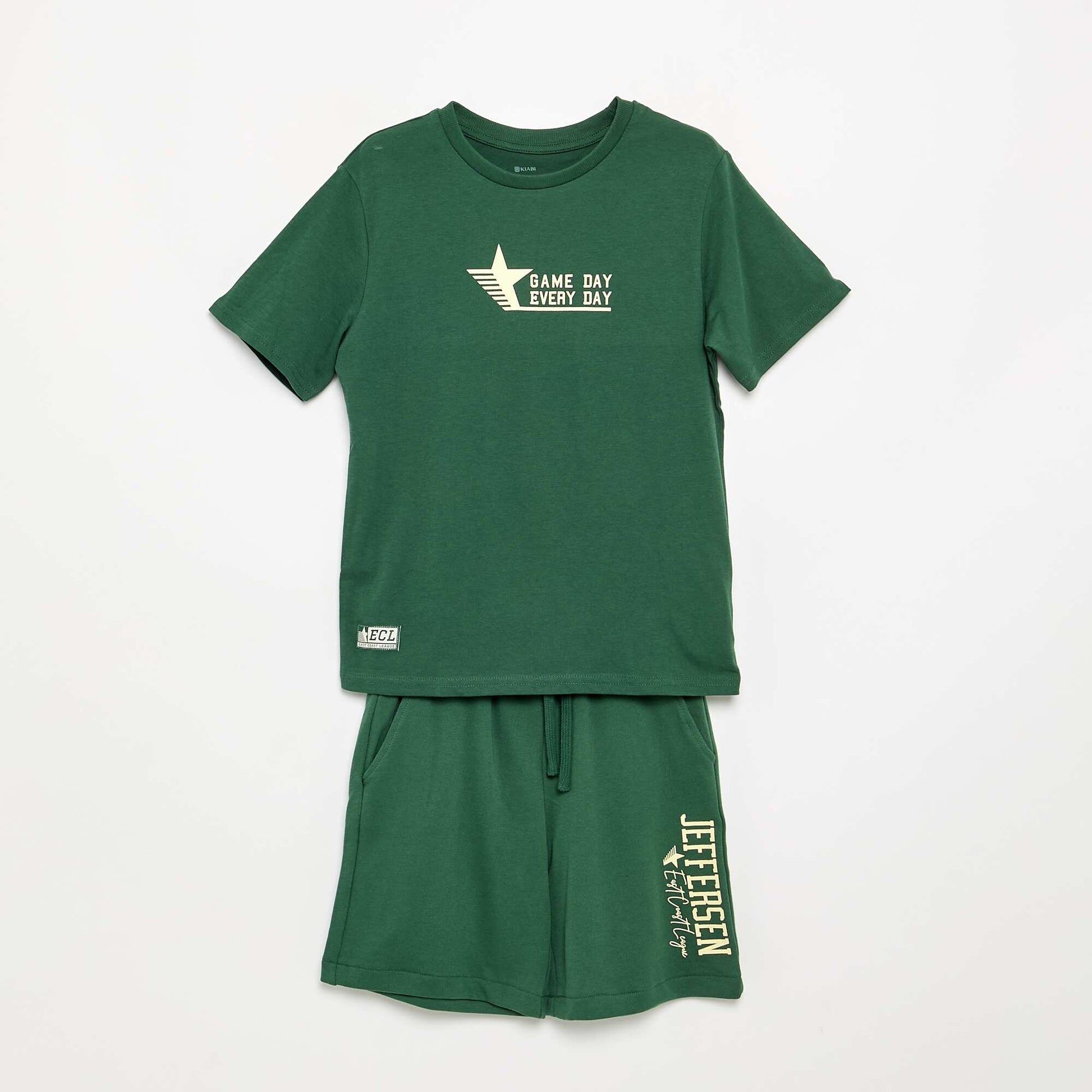 2-Piece Shorts and T-Shirt Set GREEN