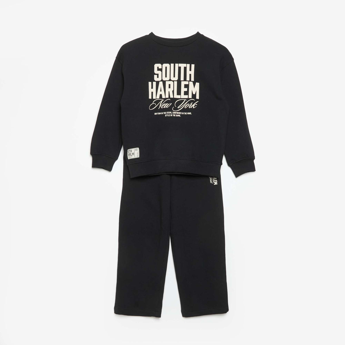 Sweatshirt and Jogger Set - 2 Pieces BLACK