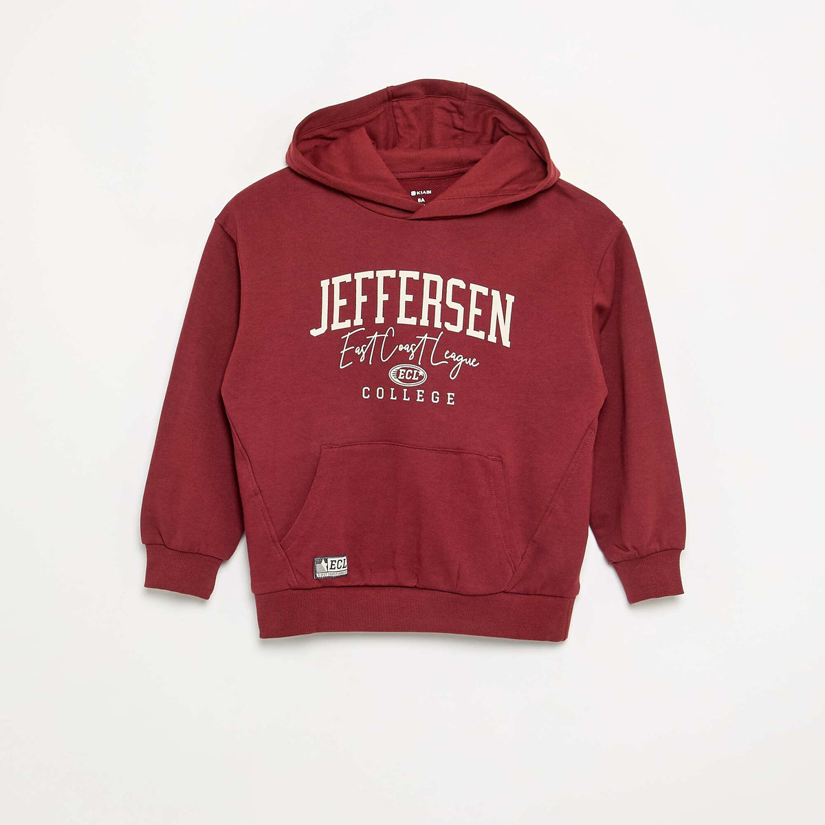 2-Piece Hooded Zip-Up Sweatshirt and Jogging Bottoms Set RED