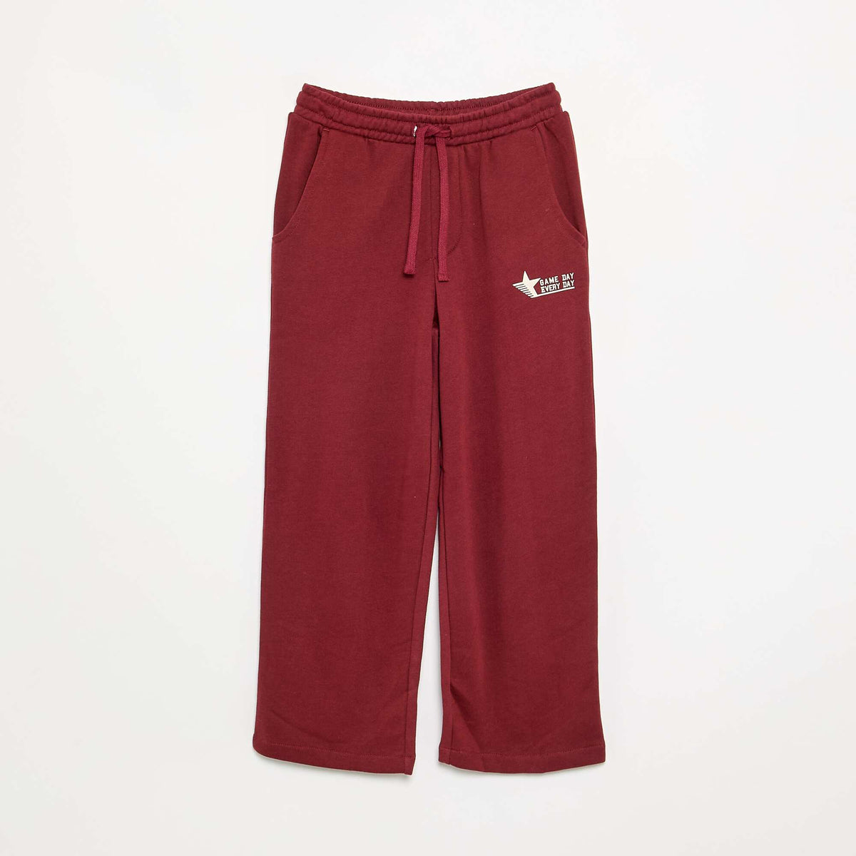 2-Piece Hooded Zip-Up Sweatshirt and Jogging Bottoms Set RED